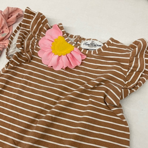 Lot of two Disney little mermaid and stripped flower summer dresses size 5T & 6 - Picture 3 of 12